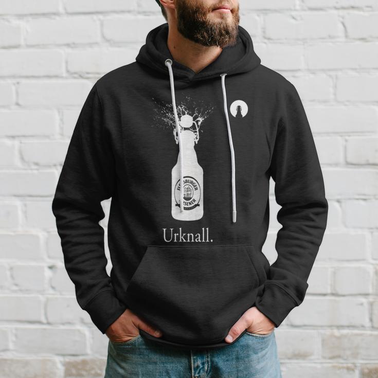 Big Bang Herren Hoodie mit Sektflaschen & UrknaII Spruch, Witziges Design Geschenke für Ihn