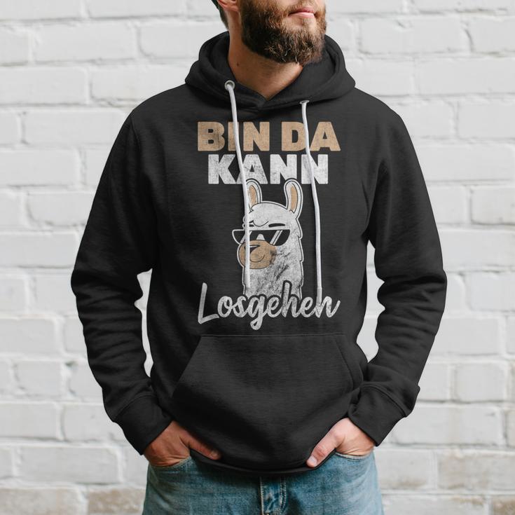 Bin Da Kann Losgehen Lama Alpaca Kapuzenpullover Geschenke für Ihn