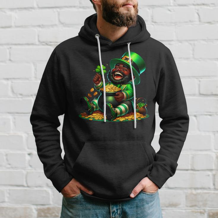 Black African American Leprechaun Saint Patrick's Day Hoodie Gifts for Him