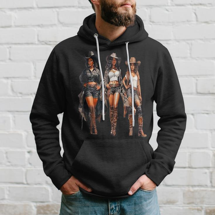 Black Cowgirl Western Rodeo Melanin Black History Texas Hoodie Gifts for Him