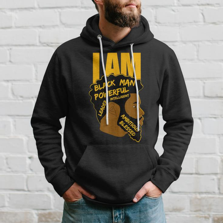 I Am Black King Powerful Leader Black History Month Dad Boys Hoodie Gifts for Him