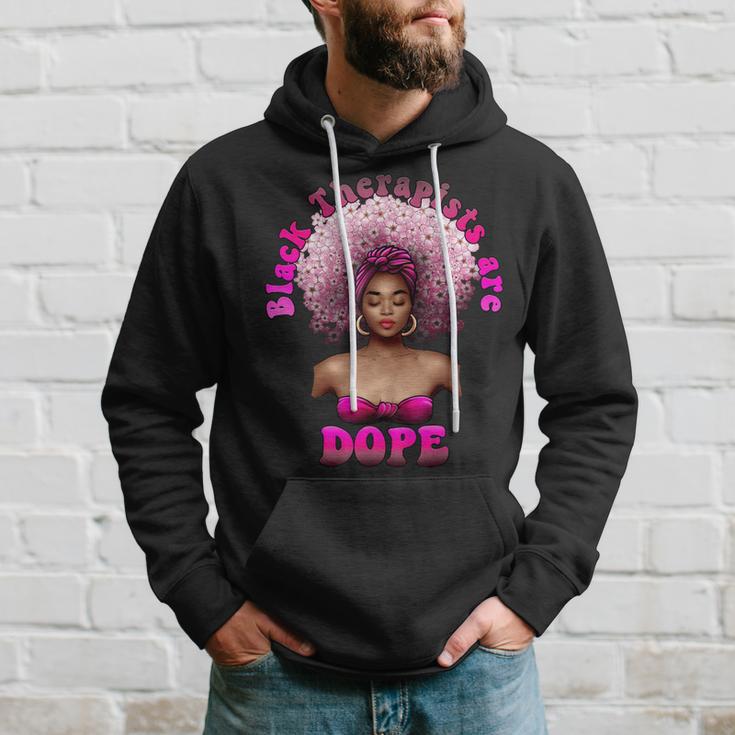 Black Therapists Dope Mental Health Awareness Worker Hoodie Gifts for Him