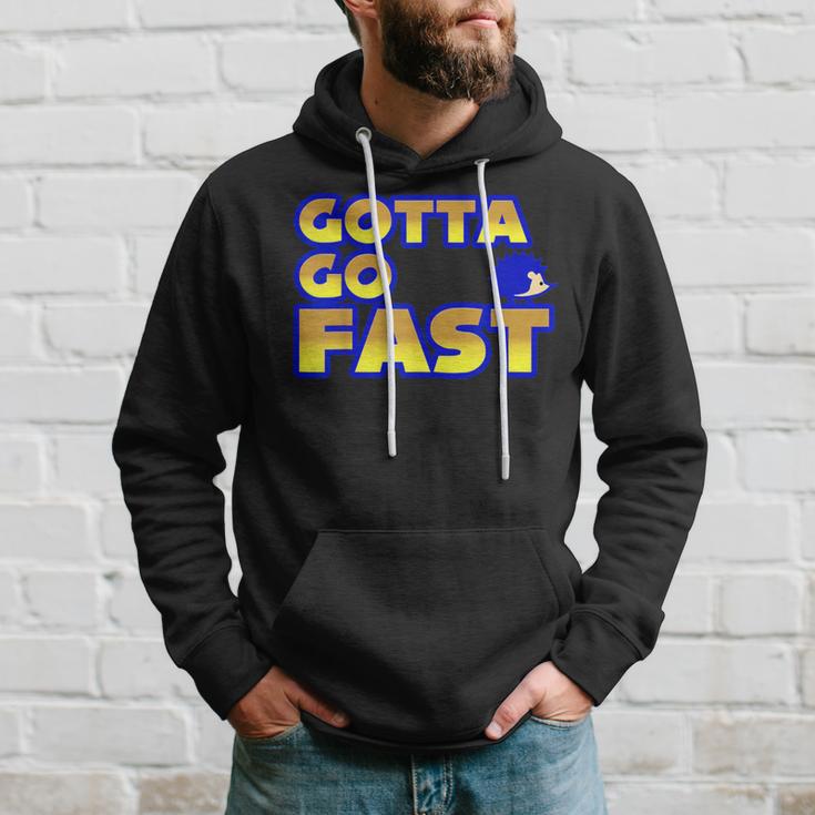 Blue Hedgehog Video Game Cosplay Gotta Go Fast Hoodie Gifts for Him