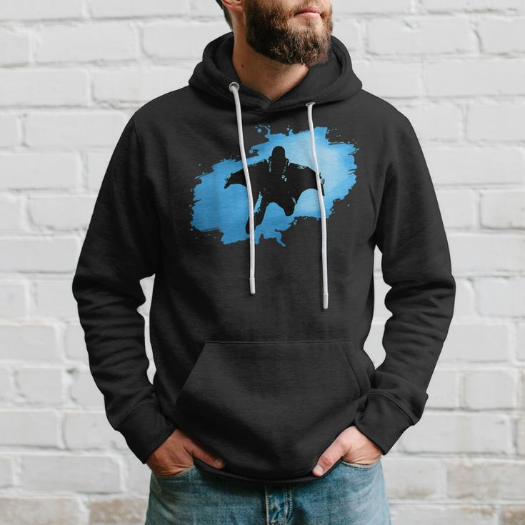Blue Wingsuit Flying Hoodie Gifts for Him