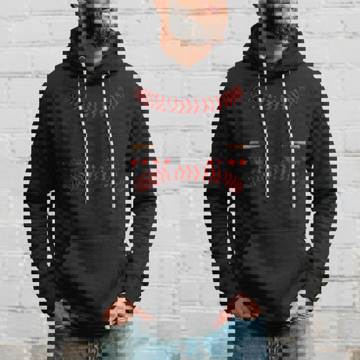 Bompa Baseball With Red Sewing Thread Happy Fathers Day Hoodie Gifts for Him