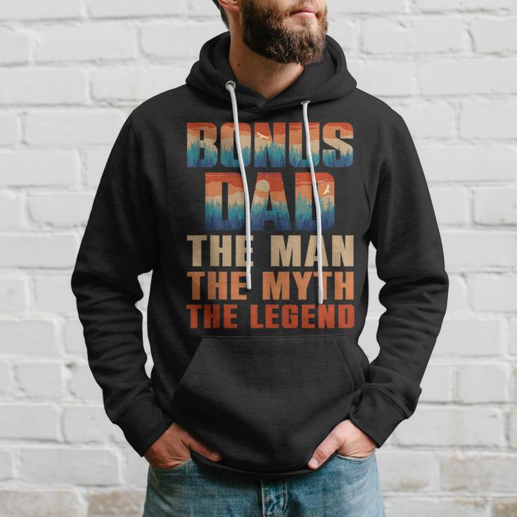 Bonus Papa Der Mann Der Mythos Die Legende Männer Sonnenuntergang Stepdad Kapuzenpullover Geschenke für Ihn