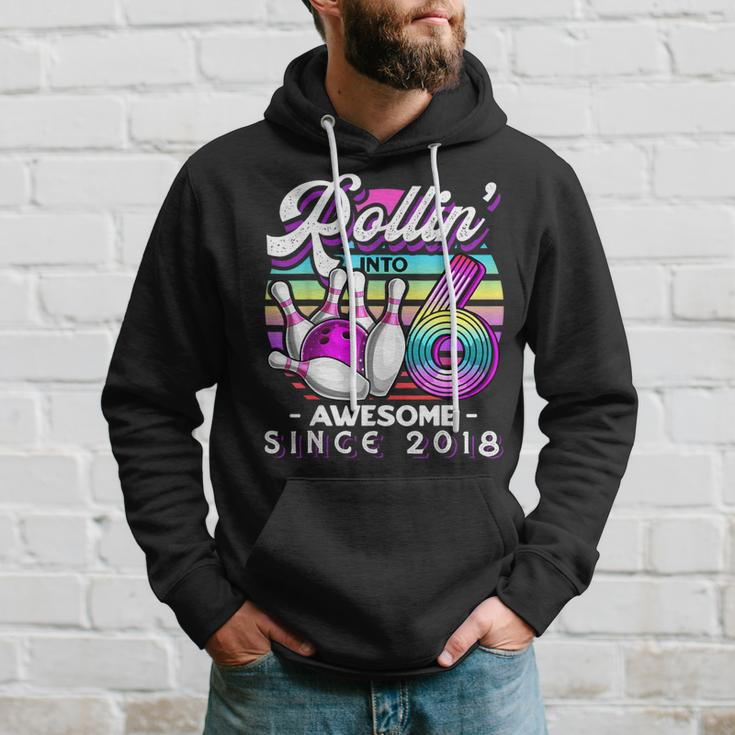 Bowling Party Rollin' 6 Awesome 2018 6Th Birthday Girls Hoodie Gifts for Him