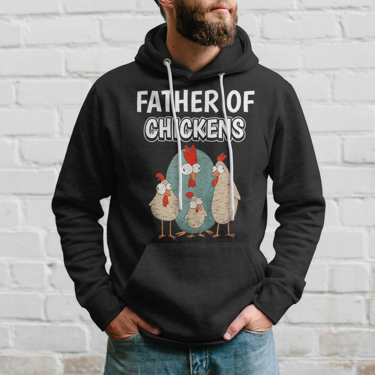 Boys Hen Dad Father's Day Father Of Chickens Hoodie Gifts for Him