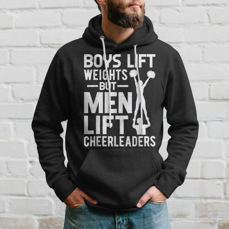 Boys Lift Weights Lift Cheerleaders Cheerleading Cheer Hoodie Gifts for Him