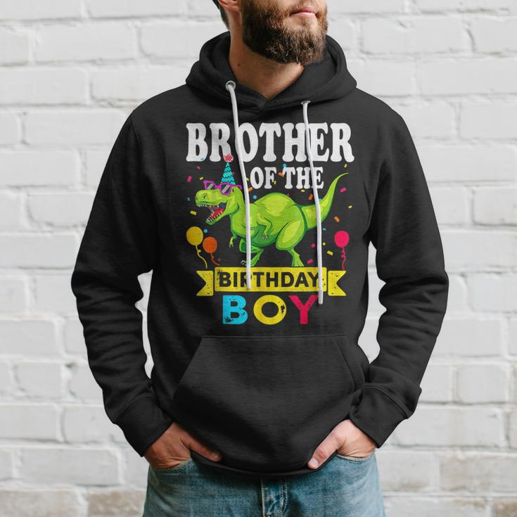 Brother Of The Birthday Boy T-Rex Rawr Dinosaur Hoodie Gifts for Him
