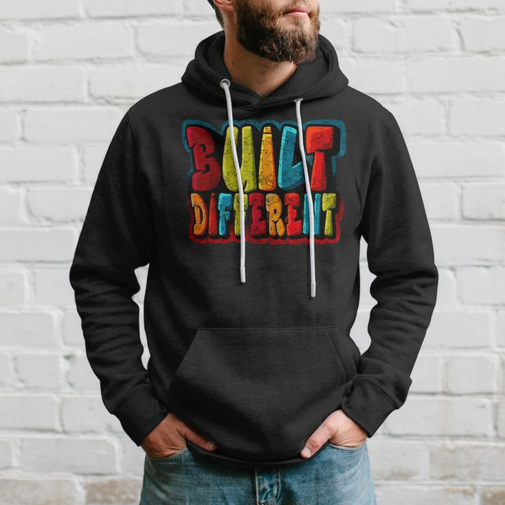 Built Different Graffiti Lover In Mixed Color Hoodie Gifts for Him