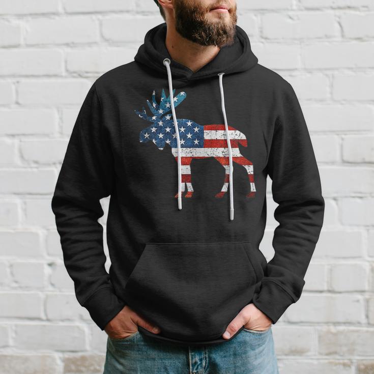 Moose hoodie with antlers sale