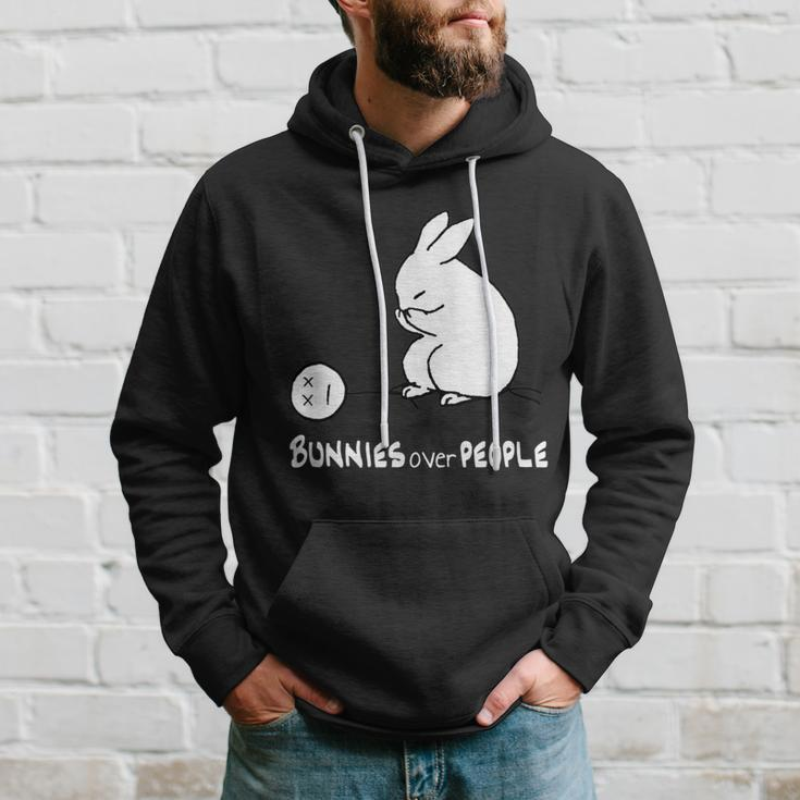 Bunnies Over People Cute Bunny Rabbit Casual Hoodie Gifts for Him