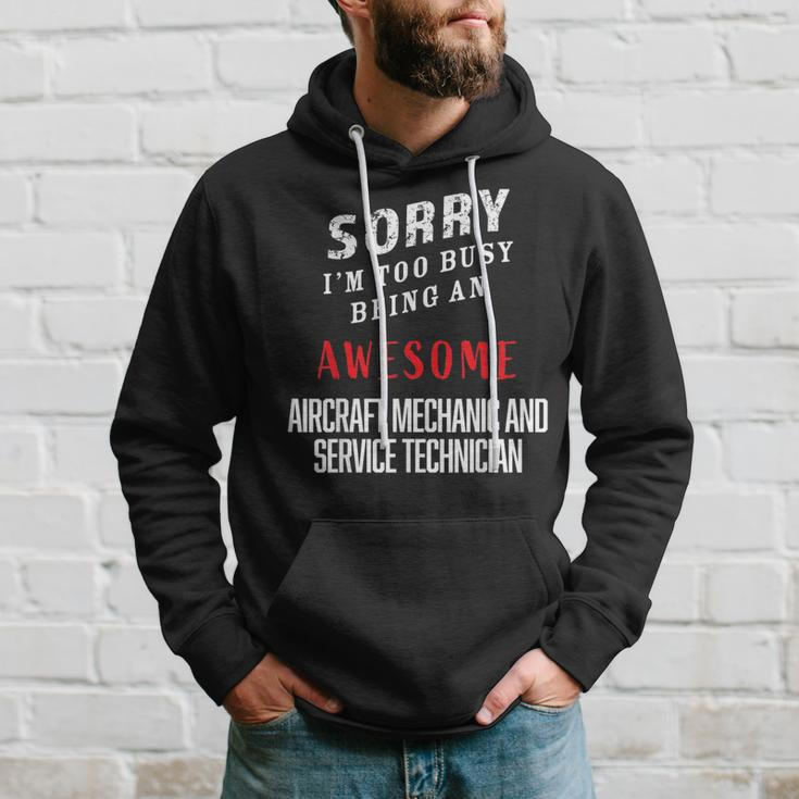 Busy Being Awesome Aircraft Mechanics Service Technicians Hoodie Gifts for Him
