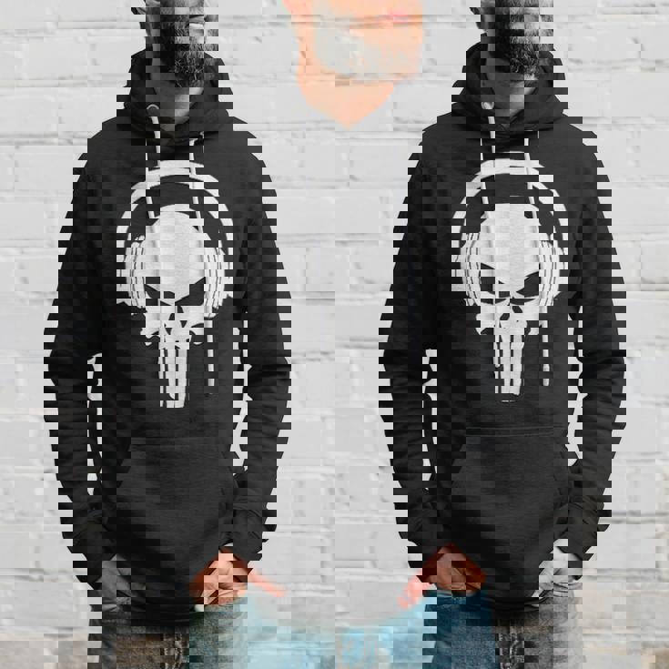 Calavera Dj Con Cascos Dj Skull Headphones Sudadera Regalos para él