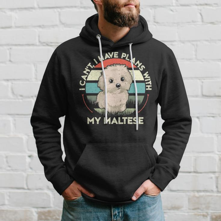 I Can't I Have Plans With My Maltese Dog Lover Maltese Hoodie Gifts for Him