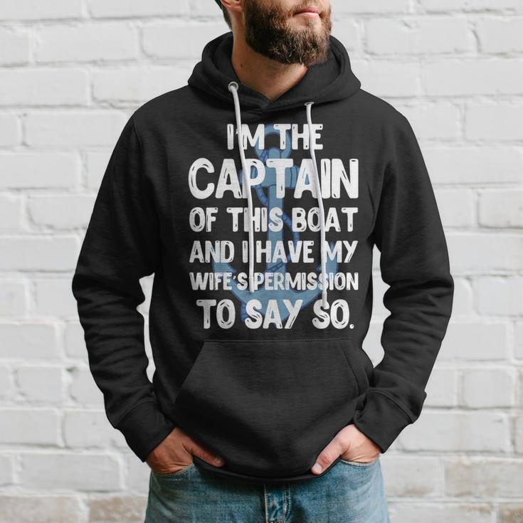 Captain Boater Boating Pontoon Summer Vacation Hoodie Gifts for Him