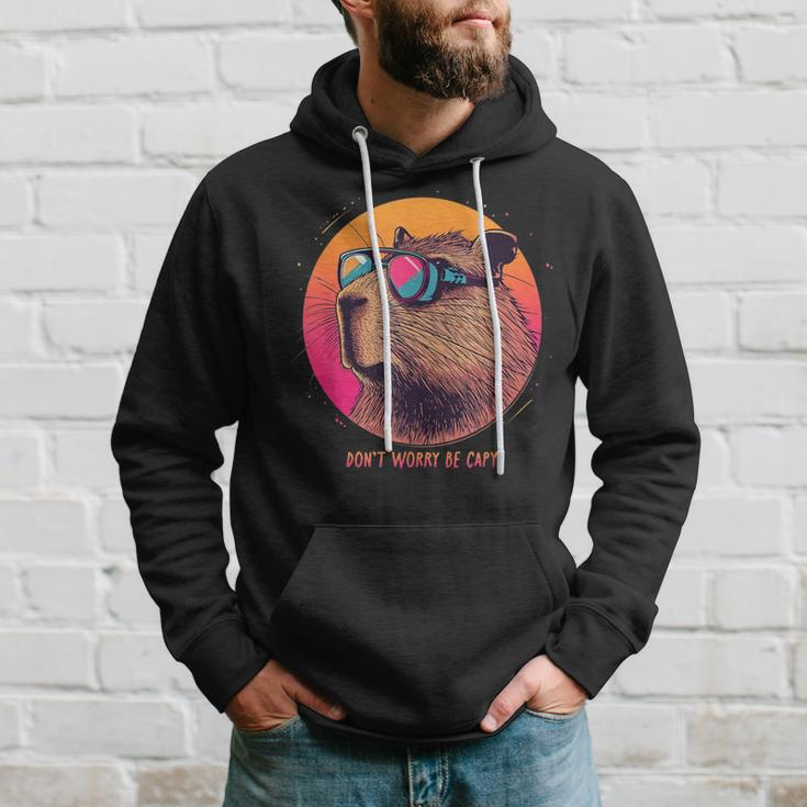 Capybara Dont Worry Be Capy Cute Be Happy Capybara Hoodie Gifts for Him