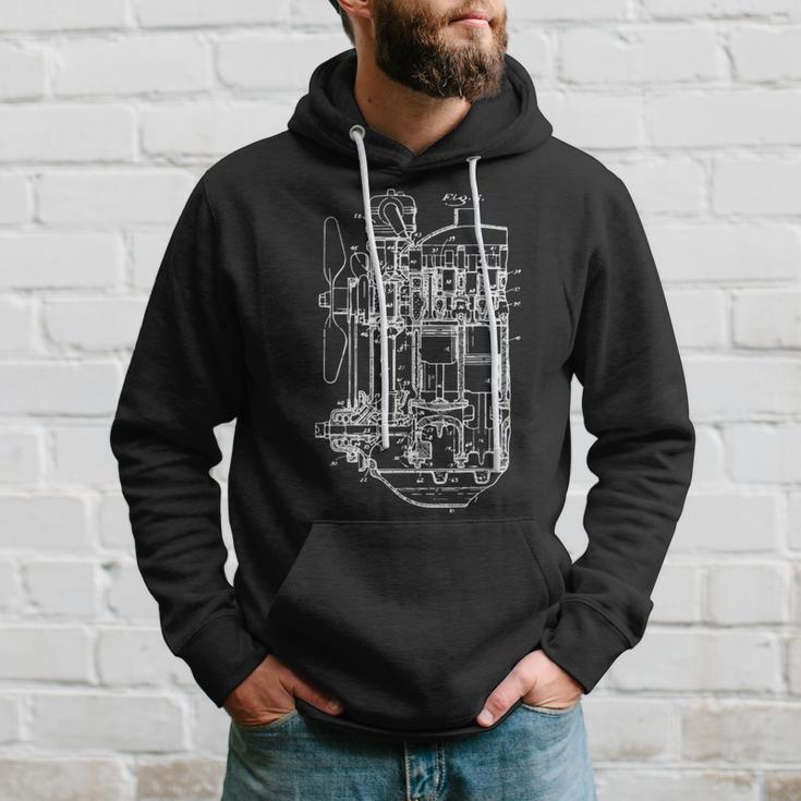 Car Engine Blueprint Car Auto Mechanic Garage Engineer Men Hoodie Gifts for Him