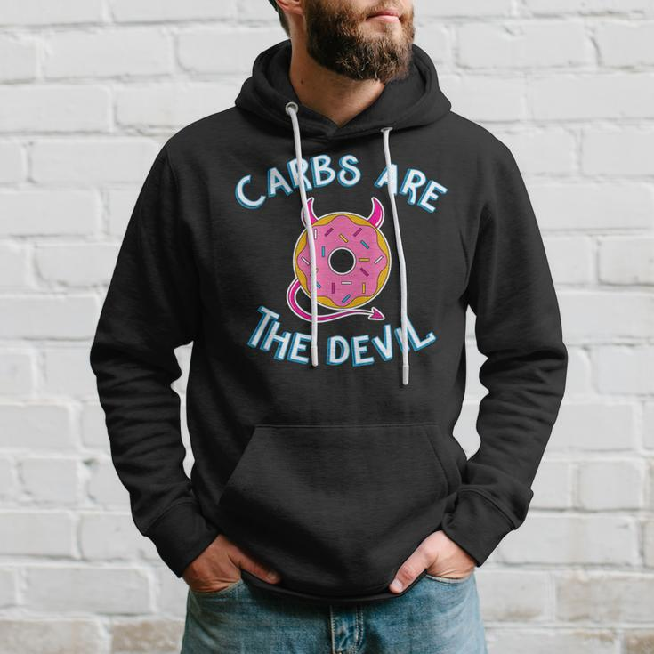 Carbs Are The Devil Donut Diet New Year's Resolution Hoodie Gifts for Him
