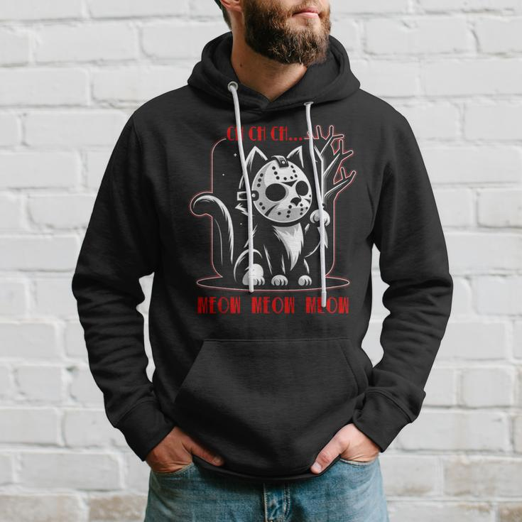 Graphic Cat Animal Horror Movie Cute Kitten Meow Hoodie Gifts for Him