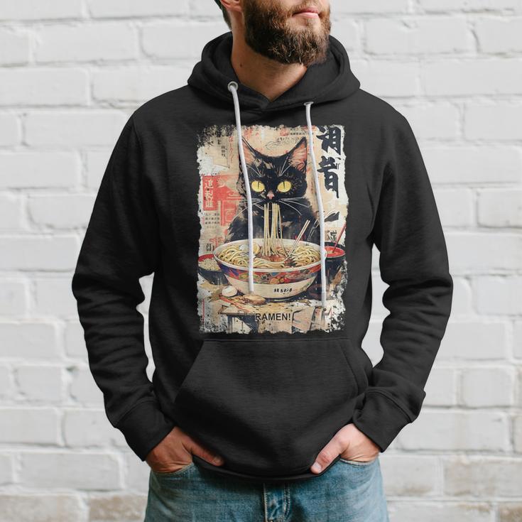 Cat Ramen Noodle Japanese Anime Manga Ramen Kawaii Cat Hoodie Gifts for Him