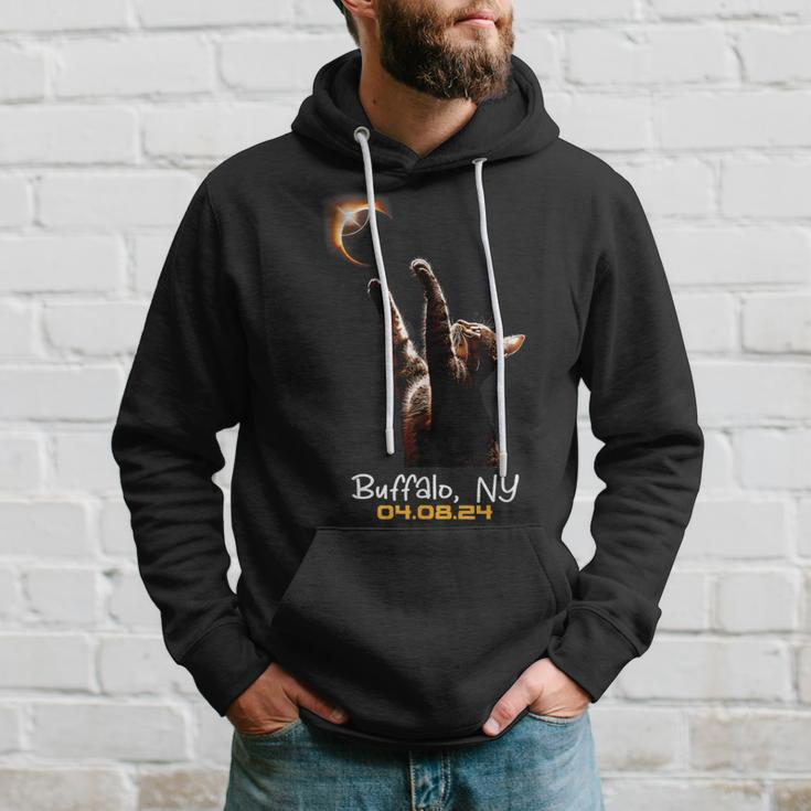 Cat Total Solar Eclipse Buffalo New York Hoodie Gifts for Him