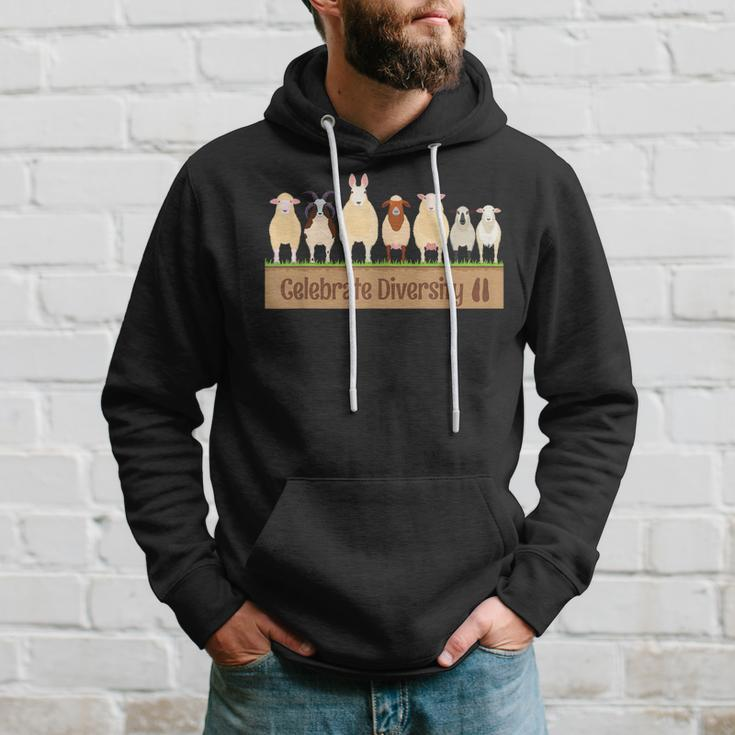 Celebrate Diversity Sheep Breed Types Of Sheep Hoodie Gifts for Him