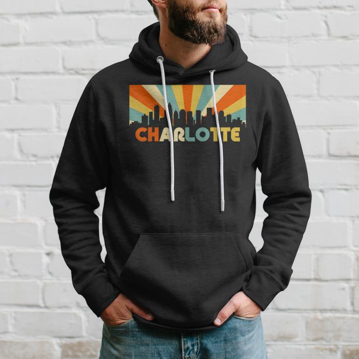 Charlotte City Retro Vintage Nc North Carolina 70S Hoodie Gifts for Him