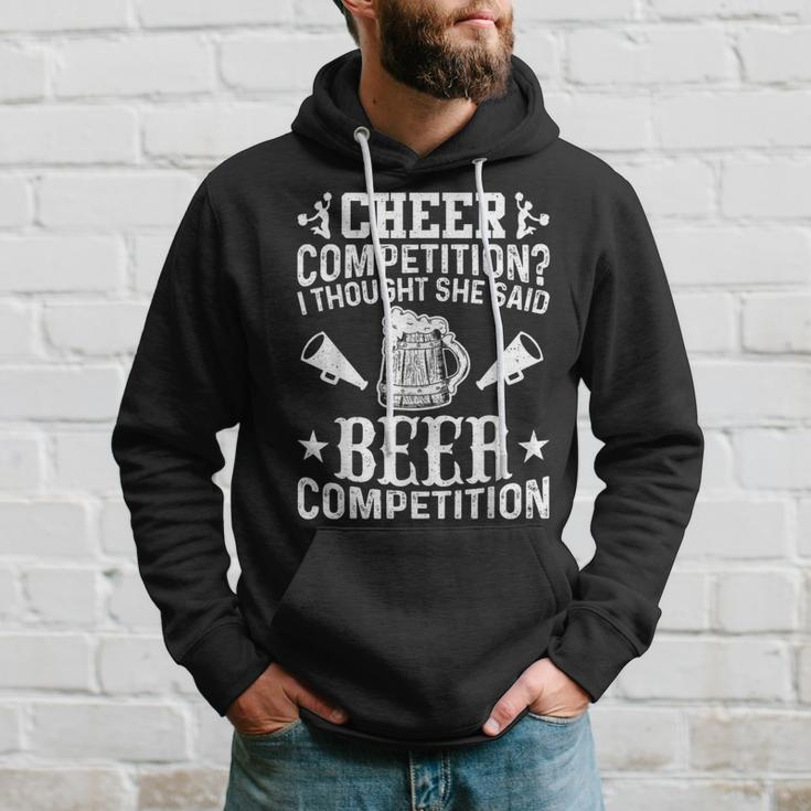 Cheer Dad Cheerleader Beer Competition Cheer Squad Papa Hoodie Gifts for Him