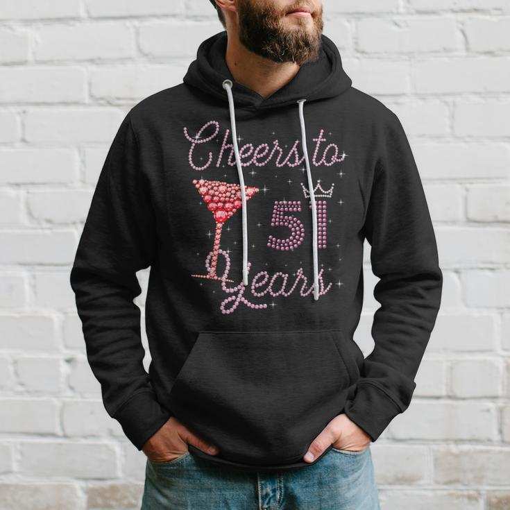 Cheers To 51 Years 51St Birthday 51 Years Old Bday Hoodie Gifts for Him