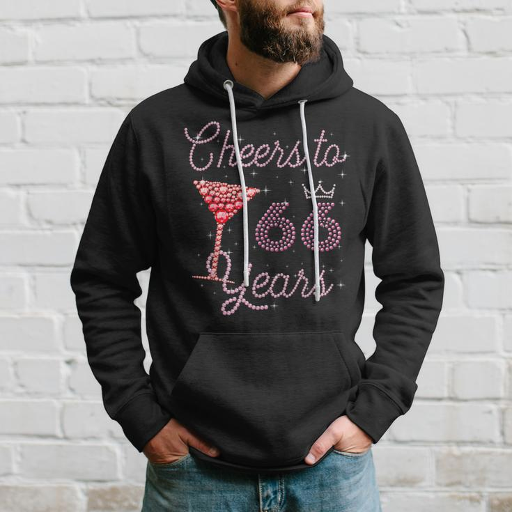 Cheers To 66 Years 66Th Birthday 66 Years Old Bday Hoodie Gifts for Him