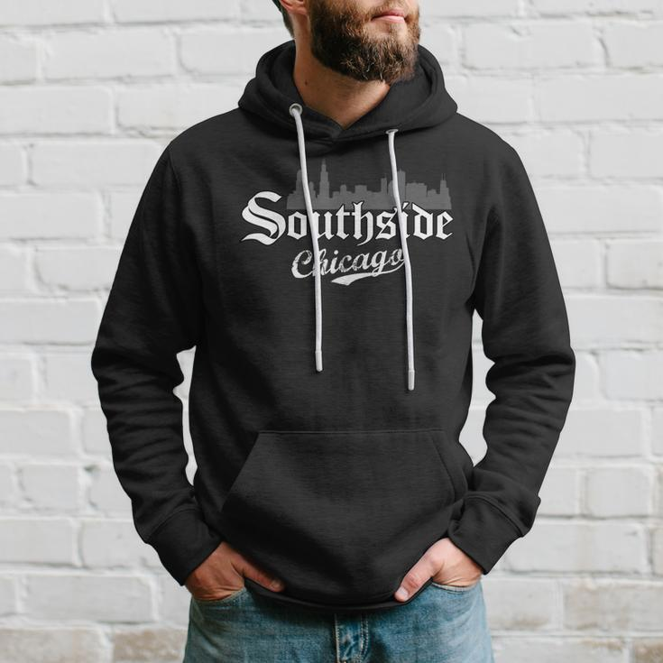 Chicago City Skyline Southside Retro Vintage Hoodie Gifts for Him