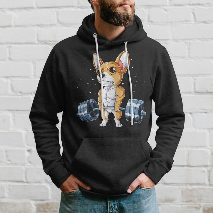 Chihuahua Weightlifting Deadlift Men Fitness Gym Gif Hoodie Gifts for Him