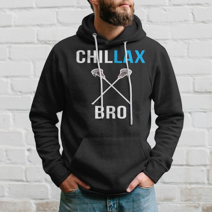 Chill Lax Bro Lacrosse Joke Lax Hoodie Gifts for Him