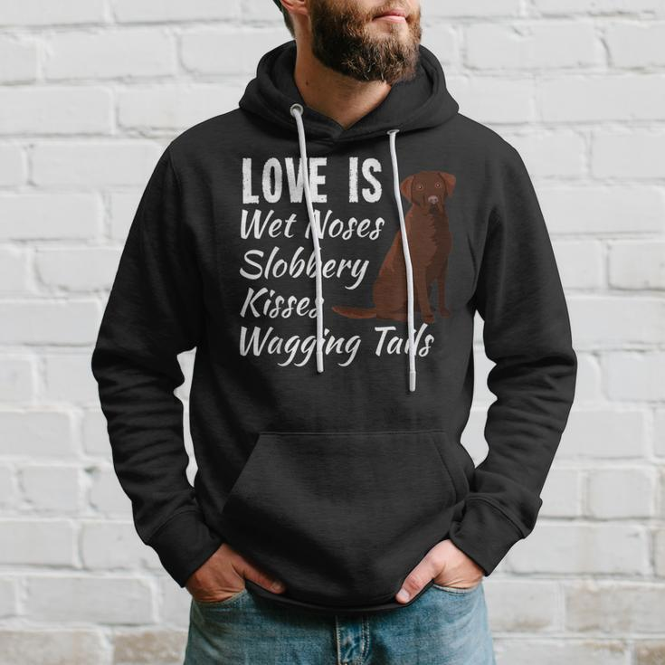 Chocolate Labrador Retriever Dog Love Lab Dogs Saying Hoodie Gifts for Him