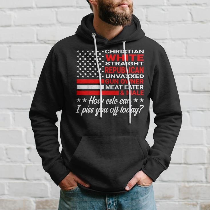 Christian White Straight Republican Unvaxxed Gun Owner Hoodie Gifts for Him