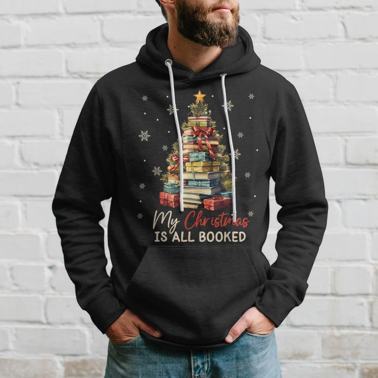 My Christmas Is All Booked Books Christmas Tree Bookaholics Hoodie Gifts for Him