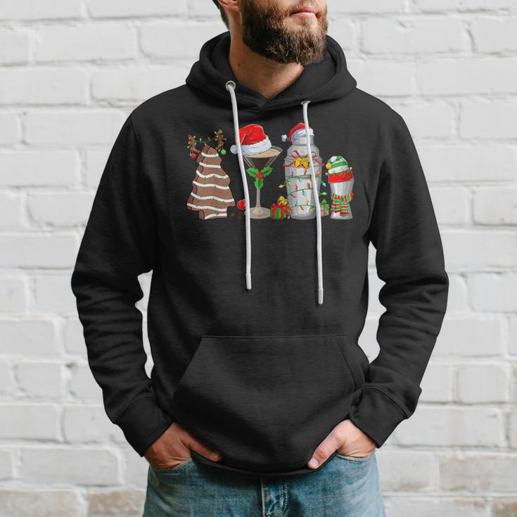 Christmas Cocktail Espresso Martini Drinking Party Bartender Hoodie Gifts for Him