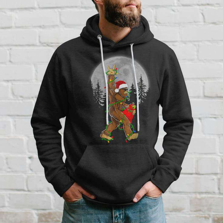 Christmas Sasquatch Rock Roll Carrying Bag Bigfoot Hoodie Gifts for Him