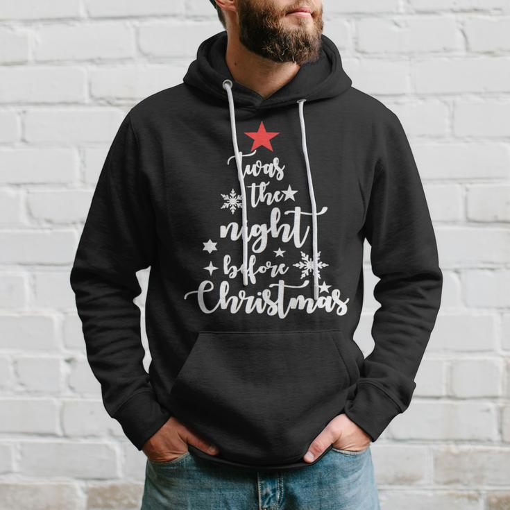 Christmas Twas The Night Before Tree Word Cloud Hoodie Gifts for Him
