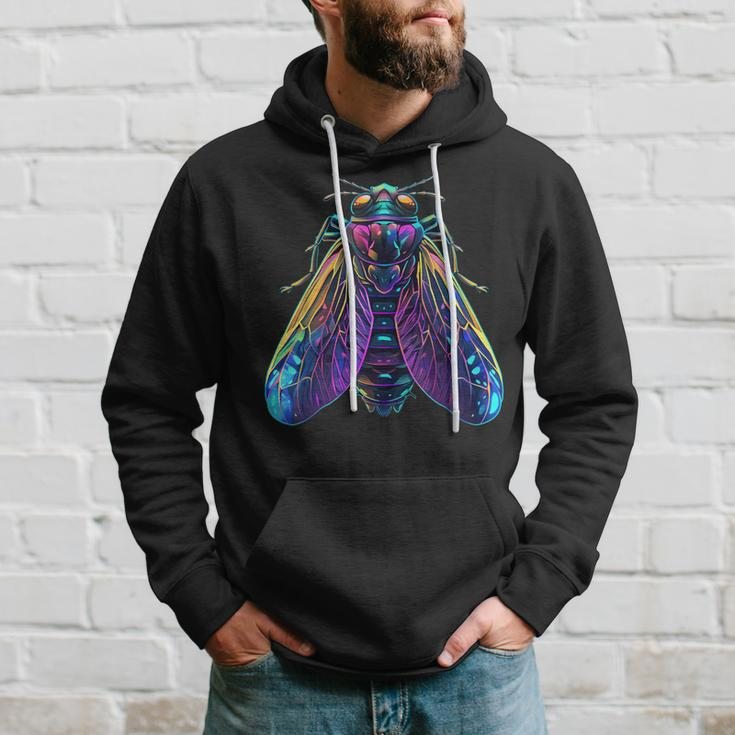 Cicada Insect Bug Colorful Entomology Entomologist Hoodie Gifts for Him