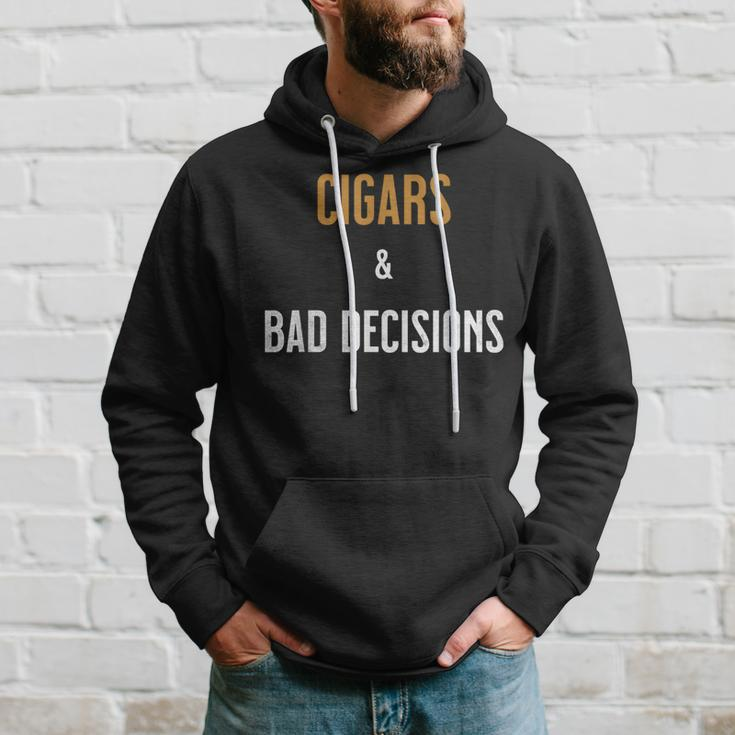Cigars And Bad Decisions Vintage Old Hoodie Gifts for Him