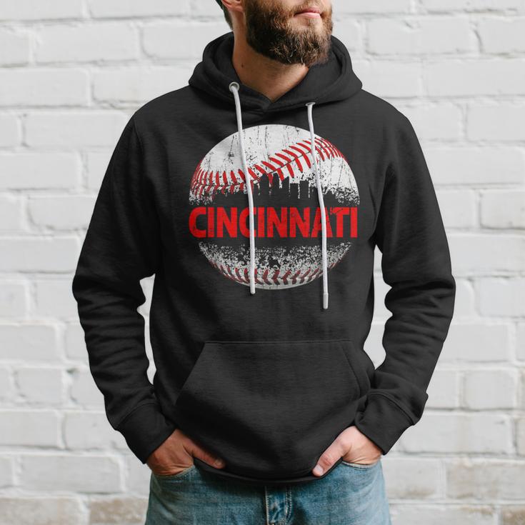 Cincinnati Souvenir Baseball City Downtown I Love Cincinnati Hoodie Gifts for Him