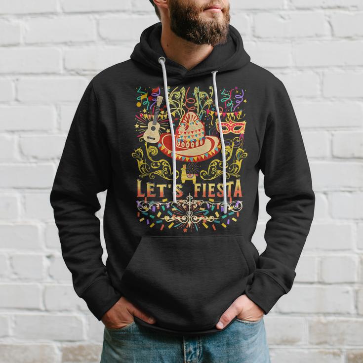 Cinco De Mayo Mexican Guitar Music Colors Lets Fiesta Party Hoodie Gifts for Him