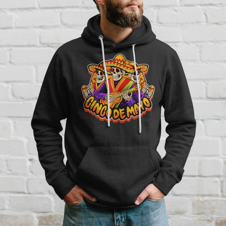 Cinco De Mayo Skeleton Guitar Music Lover Hoodie Gifts for Him