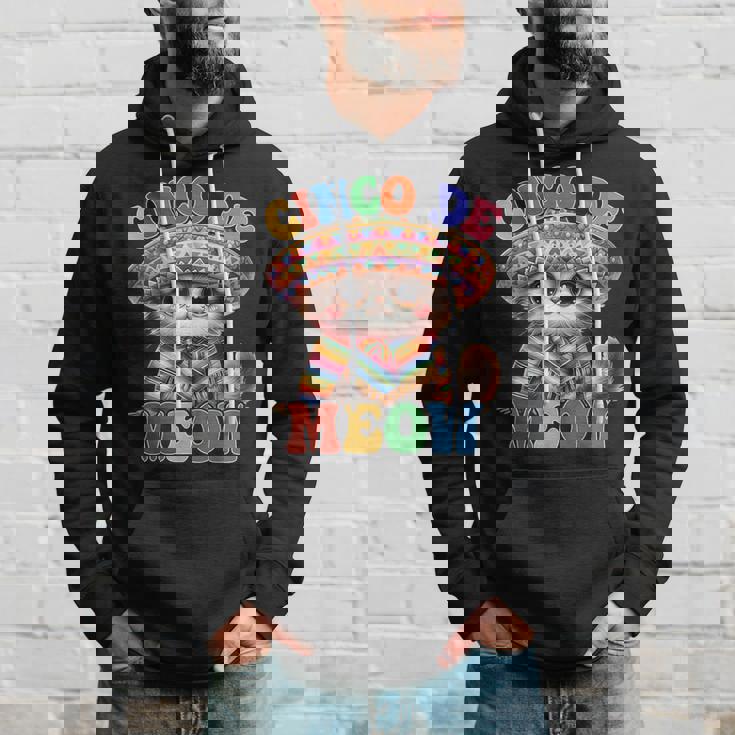 Cinco De Meow Cute Cat With Sombrero Cinco De Mayo Hoodie Gifts for Him