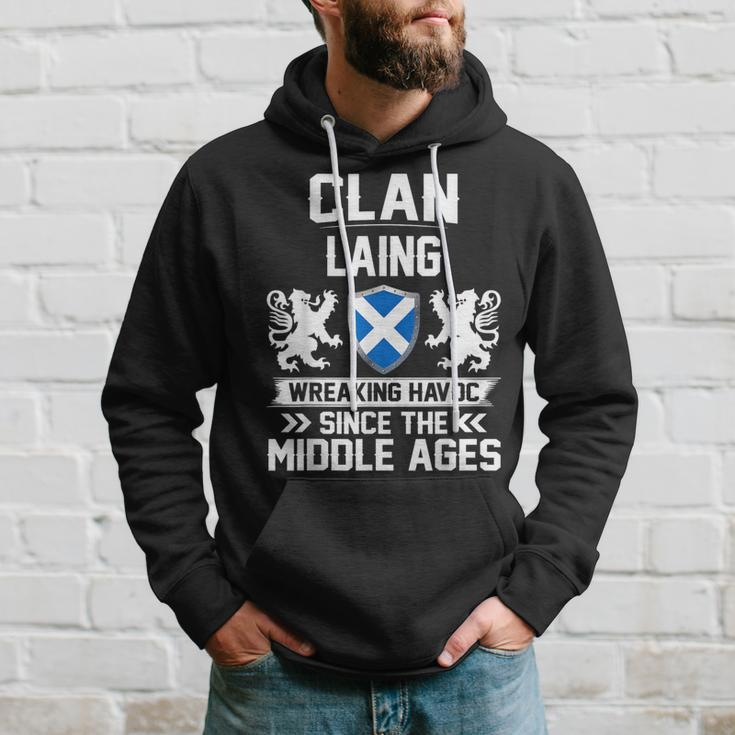 Clan Laing Scottish Family Clan Scotland Wreaking Havoc Mz Hoodie Gifts for Him