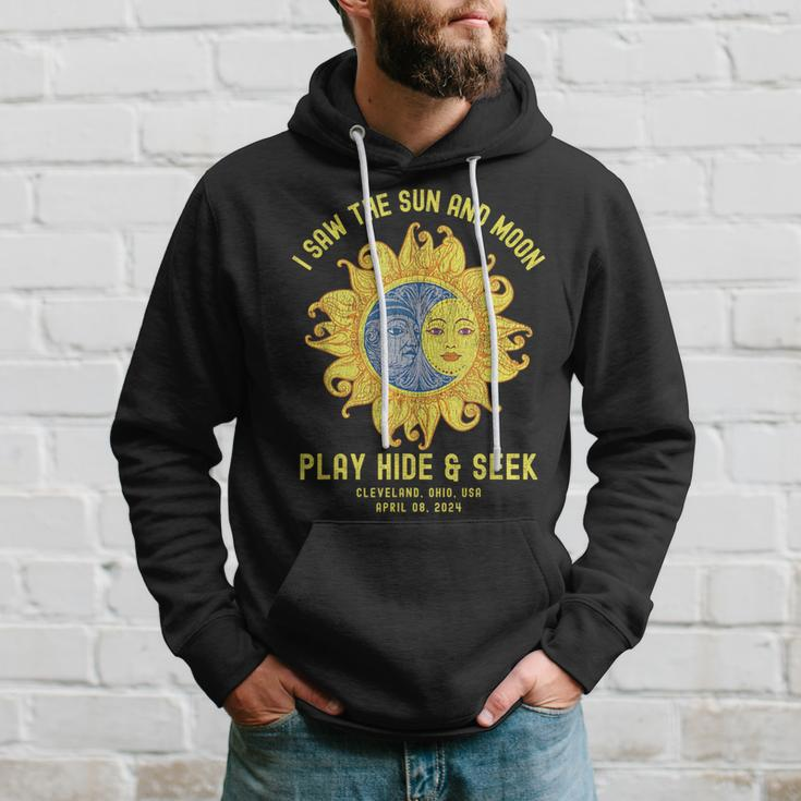 Cleveland Ohio Path Totality Solar Eclipse April 2024 Merch Hoodie Gifts for Him