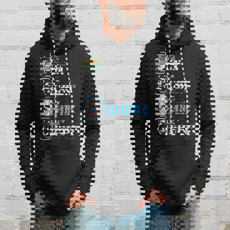 Comer Dormir Anime Repetir Manga Otaku Divertido Japonés Anime Sudadera Regalos para él
